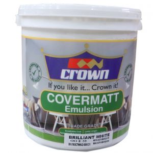 crown covermatt emulsion undercoat paint 4 litres