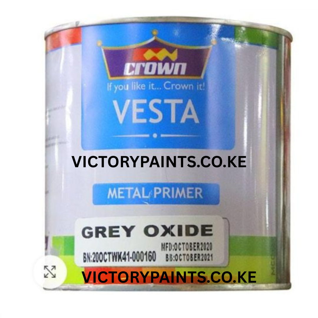 Crown Vesta Grey Oxide Primer Paint available at Victory Paints Nairobi Kenya