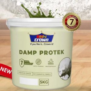 Crown Damp Protek Anti-Damp Wall Solution available at Victory Paints Kenya