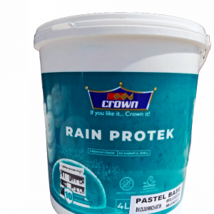 Crown Rain Protek Fiber-Reinforced Waterproofing Paint 4 Litres available at Victory Paints Kenya
