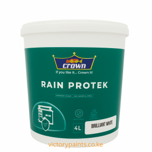 Crown Rain Protek waterproof paint available at Victory Paints Kenya
