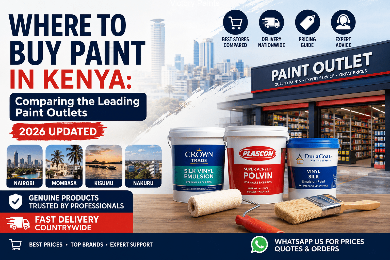 Where to Buy Paint in Kenya (2026 Guide) Where to Buy Paint in Kenya Best Paint Suppliers Nairobi Mombasa Kisumu Nakuru Eldoret